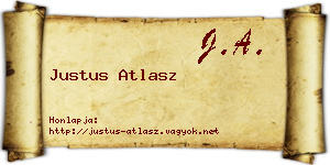 Justus Atlasz névjegykártya